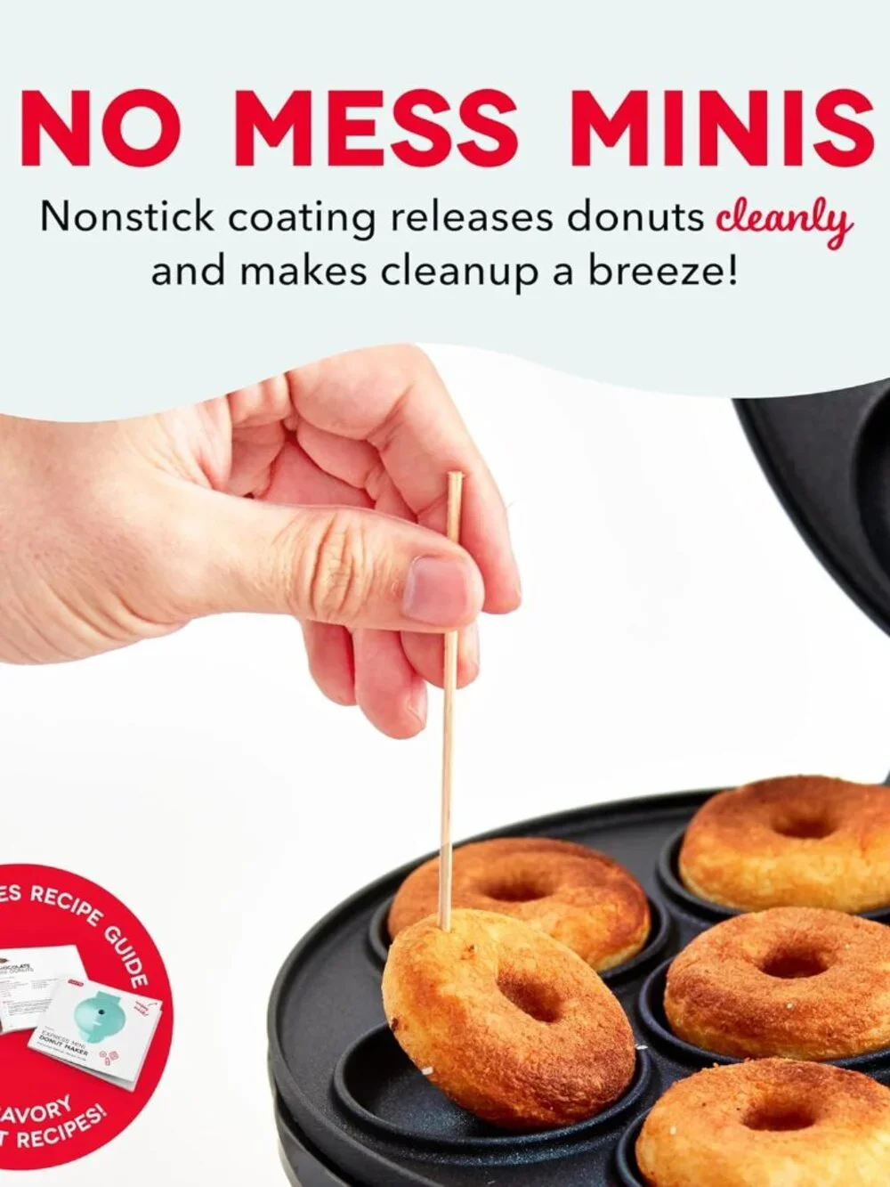 Dash Express Mini Donut Maker, 7 Donuts, Aqua | Electric Doughnut Machine for Ki